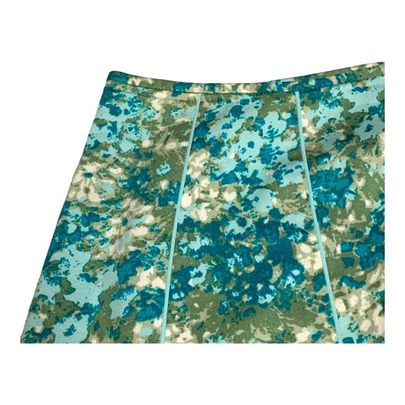 ANN TAYLOR Floral‎ Print Cotton A-Line Skirt - Picture 3 of 7